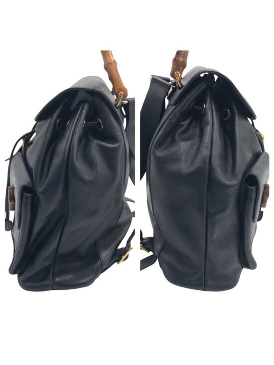 Gucci Bamboo Black Leather 003 Backpack main image 7